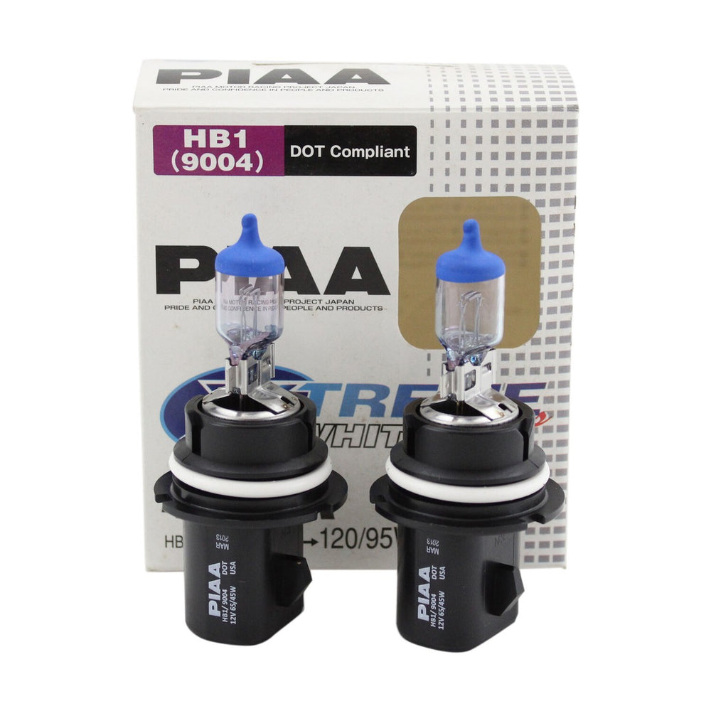 ~(0.2 lbs. 4X4X2)~ PIAA 9004 (HB1) Xtreme White Plus Bulb 55w 4000K Twin Pack
