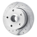 R1 96-08 Audi A4 (Mexico) Rear Left Drilled & Slotted Silver Brake Rotor