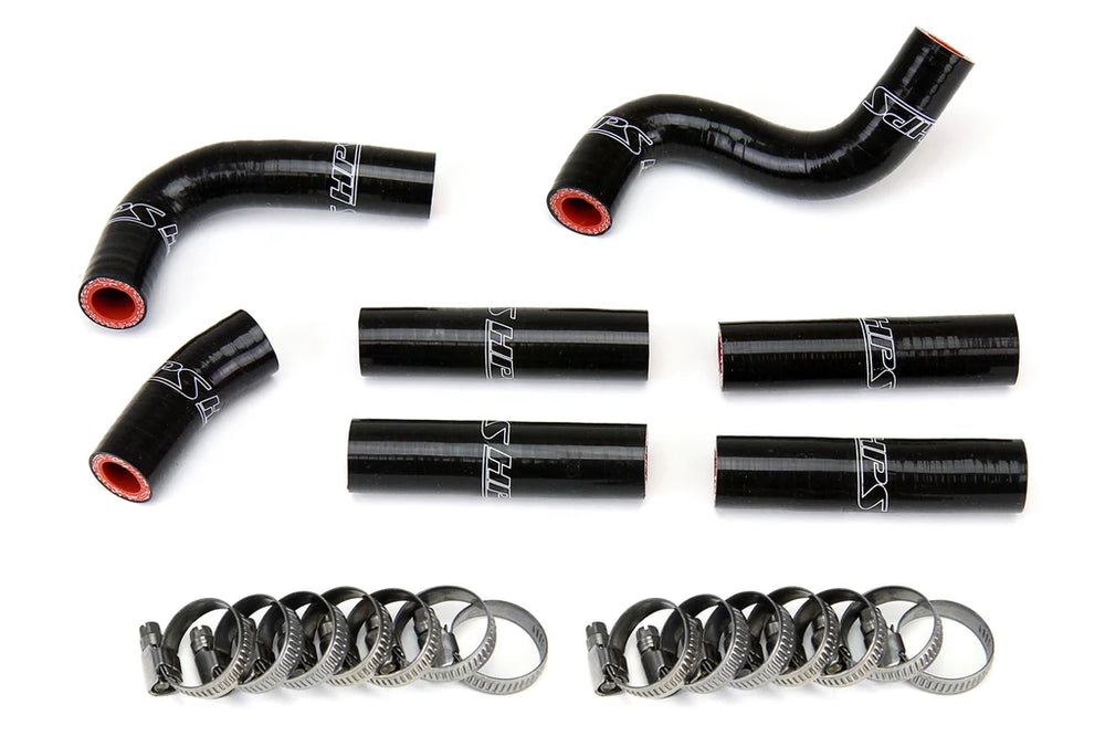 HPS Performance Black Reinforced Silicone Complete Pesky Heater Hose Kit 1FZ-FE for Lexus 96-97 LX450 FJ80 4.5L I6 without rear heater