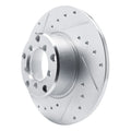 R1 65-73 Mercedes-Benz 250SEC Front Left Drilled & Slotted Silver Brake Rotor