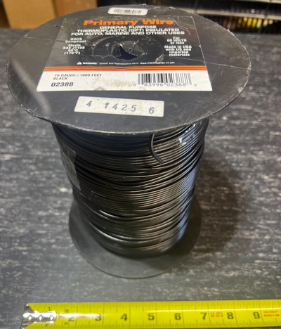 WIRE SPOOL PRIMARY 16 GAUGE; BLACK 1000 FT