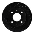 R1 89-98 Hyundai Sonata Front Left Drilled & Slotted Black Brake Rotor