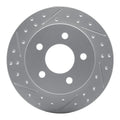 R1 94-04 Ford Mustang Rear Left Drilled & Slotted Geoperformance Rotor