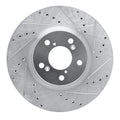 R1 07-20 Acura ZDX Front Right Drilled & Slotted Silver Brake Rotor