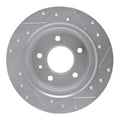 R1 88-91 BMW M3 Rear Left Drilled & Slotted Silver Brake Rotor