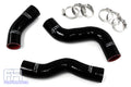 HPS Performance Black Reinforced Silicone Radiator Hose Kit Coolant for Lexus 96-97 LX450 FJ80 4.5L I6
