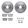 R1 05-18 Acura RDX Rear Brake Rotor Set w/Optimum OE Pads and Hardware