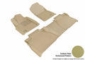 3D MAXpider 2014-2020 Toyota Tundra Double Cab Kagu 1st & 2nd Row Floormats - Tan