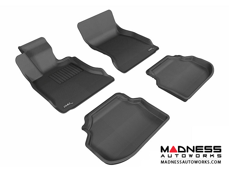 3D MAXpider 2011-2014 BMW 5 Series F10 Kagu 1st & 2nd Row Floormats - Black