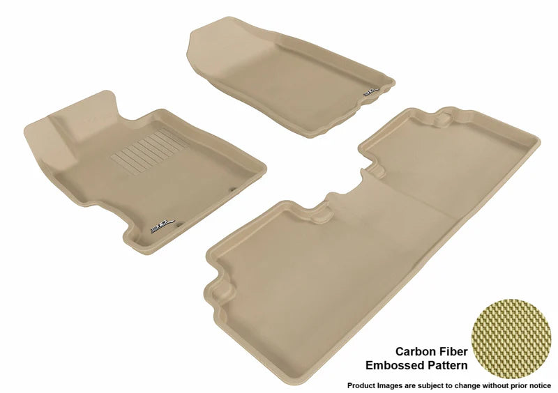 3D MAXpider 2006-2011 Honda Civic Sedan Kagu 1st & 2nd Row Floormats - Tan
