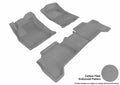 3D MAXpider 2012-2015 Toyota Tacoma Double Cab Kagu 1st & 2nd Row Floormats - Gray