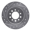 R1 Concepts Brake Rotor Drilled and Slotted Silver Fits Hyundai Tiburon