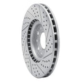 R1 13-23 Chrysler 200 Front Left Drilled & Slotted Geo-Carbon Rotor