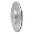 DFC 01-05 Mazda Miata Front Right Drilled & Slotted Silver Brake Rotor