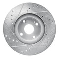DFC 01-05 Mazda Miata Front Right Drilled & Slotted Silver Brake Rotor