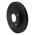 R1 07-17 Nissan TIIDA (Mexico) Front Left Drilled & Slotted Black Brake Rotor