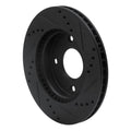 R1 07-17 Nissan TIIDA (Mexico) Front Left Drilled & Slotted Black Brake Rotor