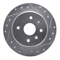R1 Concepts Brake Rotor Drilled and Slotted Silver Fits Chevrolet Epica