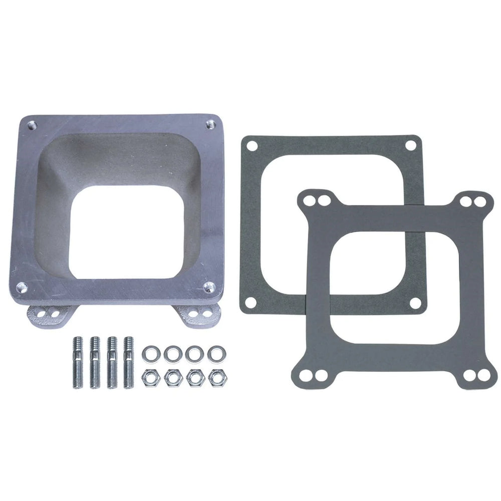21/8 IN. TALL HOLLEY DOMINATOR 4500 TO 4BBL MANIFOLD CARB ADAPTERCAST ALUMINUM195964 PONTIAC ENGI