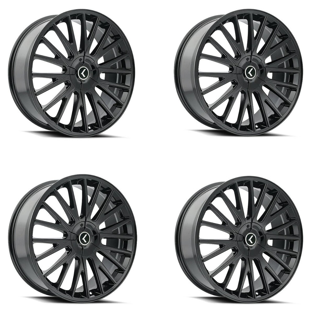 Kraze KR185 Double Down 17x8 / 5x112/120 BP / 38mm Offset / 74.1mm Hub Gloss Black Wheel