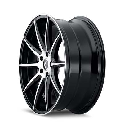 Kraze KR194 Cosmos 17x8 / 5x114.3 BP / 38mm Offset / 72.62mm Hub Gloss Black Machined Wheel