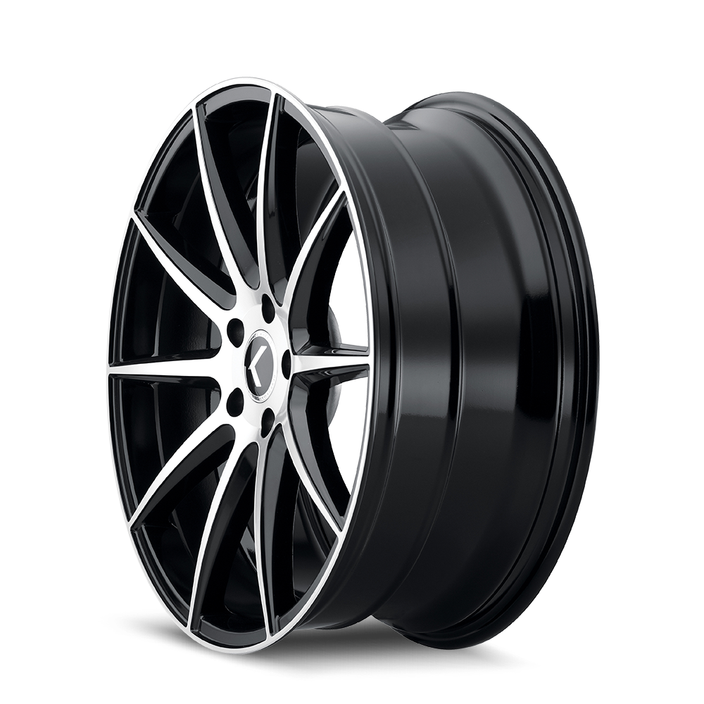 Kraze KR194 Cosmos 17x8 / 5x114.3 BP / 38mm Offset / 72.62mm Hub Gloss Black Machined Wheel