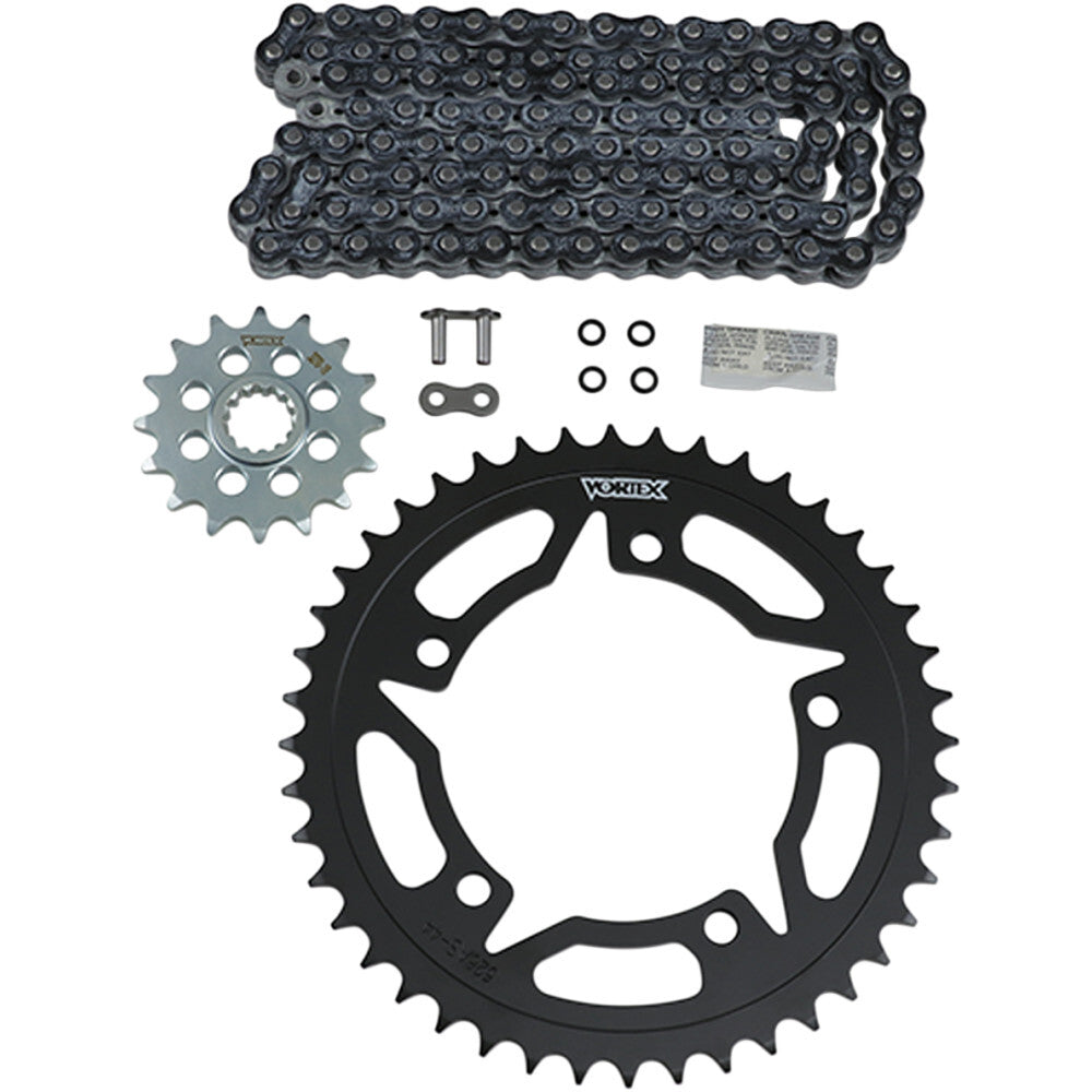 Vortex Racing V3 2.0 Chain and Sprocket Kit 3270-16,435S-45,520SX3-116- Black