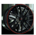 Touren 3260 TR60 17x7.5 / 5x112/120 BP / 42mm Offset / 72.62mm Hub Gloss Black w/ Red Ring Wheel