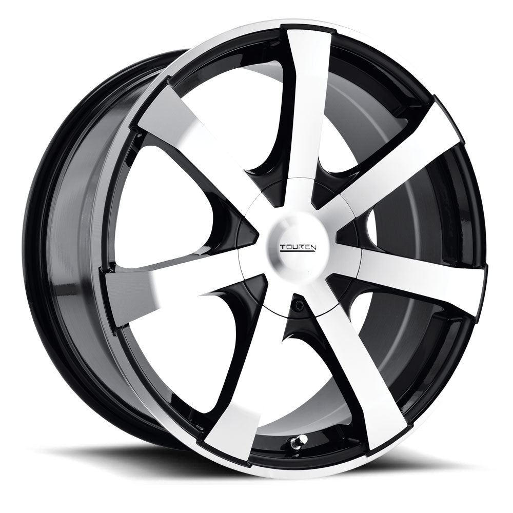 Touren 3190 TR90 16x7 / 5x105/108 BP / 42mm Offset / 72.62mm Hub Gloss Black Machined Wheel