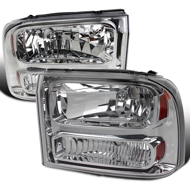 1 PIECE CHROME EURO HEADLIGHTS