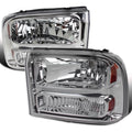 1 PIECE CHROME EURO HEADLIGHTS