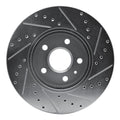 DFC 08-14 Cadillac CTS Front Left Drilled & Slotted Silver Brake Rotor