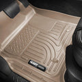 Weatherbeater Front & 2nd Seat Floor Liners For 2011-2015 Dodge Durango, Jeep Grand Cherokee Tan Husky Liners