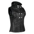 Speed and Strength Hells Belles Leather Vest Womens Black - Large