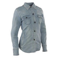 Speed and Strength Speed Society Armored Moto Shirt Denim Blue Womens - XL