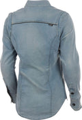 Speed and Strength Speed Society Armored Moto Shirt Denim Blue Womens - XL