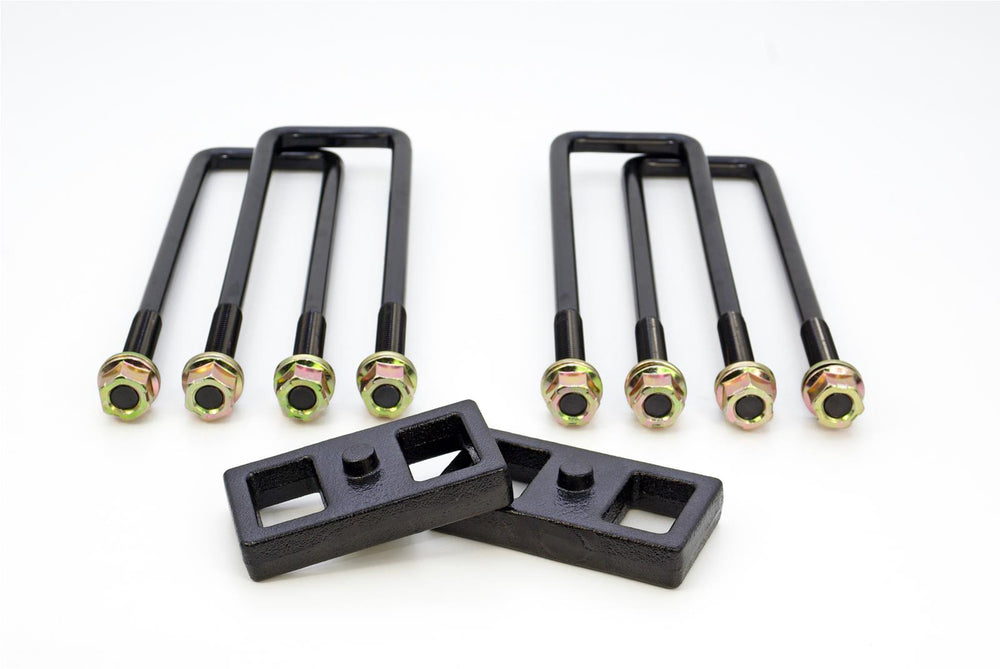 RLS - 1 Rear Block Kit for use with Factory Top Overloads Fits Chevrolet GMC 2500 3500HD 2011-2018