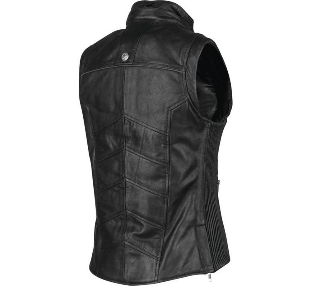 Speed and Strength Hells Belles Leather Vest Womens Black - Small