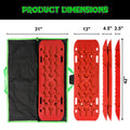 Rhino USA Recovery Traction Boards - Red (Pair)