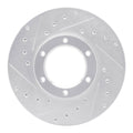 DFC 87-88 Toyota Pickup Front Left Drilled & Slotted Silver Brake Rotor