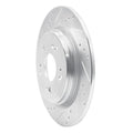 DFC 14-20 Acura RLX Rear Left Drilled & Slotted Silver Brake Rotor