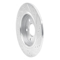 DFC 14-20 Acura RLX Rear Left Drilled & Slotted Silver Brake Rotor