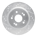 R1 Concepts Brake Rotor Drilled and Slotted Silver Fits Acura RLX
