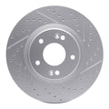 DFC 15-26 Hyundai Kona Ev Front Left Drilled & Slotted Geoperformance Rotor