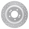 R1 Concepts Brake Rotor Drilled and Slotted Silver Fits Hyundai Kona