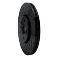 R1 98-18 Audi A1 (Mexico) Front Left Drilled & Slotted Black Brake Rotor