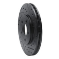 R1 95-00 Chrysler Sebring Front Right Drilled & Slotted Black Brake Rotor