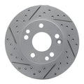 R1 87-93 Mercedes-Benz 190D Front Left Drilled & Slotted Geo-Carbon Rotor