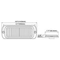 THIN DUAL ROW 4.5 INCH CLEAR LED STROBE LIGHT