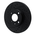 R1 16-22 Chevrolet SPARK (USA/Canada) Front Left Drilled & Slotted Black Brake Rotor